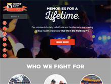 Tablet Screenshot of frontrowfoundation.org